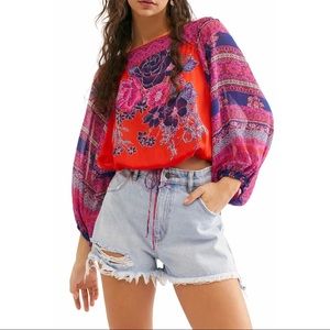 Free People | Blue Nile Printed Top | Pop Combo